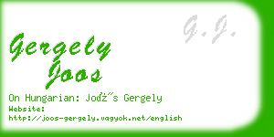 gergely joos business card