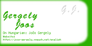 gergely joos business card
